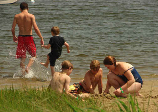 Swimming Area (Beach Front), Basketball, Tetherball and Volleyball areas